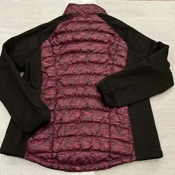 [W-XL]  32 Degree Heat Purple Pattern Zip Up Puffer Spandex Sleeves Jacket s - Picture 5 of 12